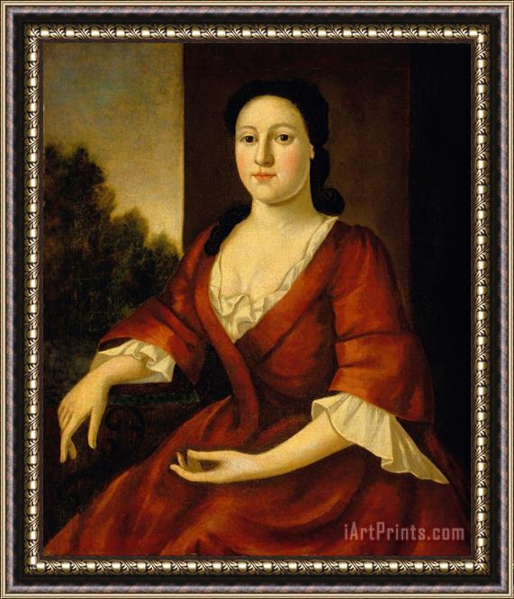 John Greenwood Portrait of Mrs. John Greenleaf Framed Print