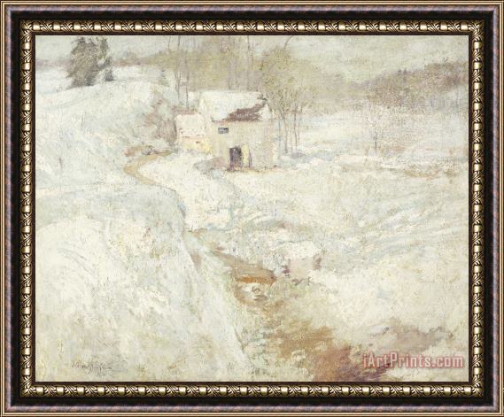 John Henry Twachtman Winter Landscape Framed Painting