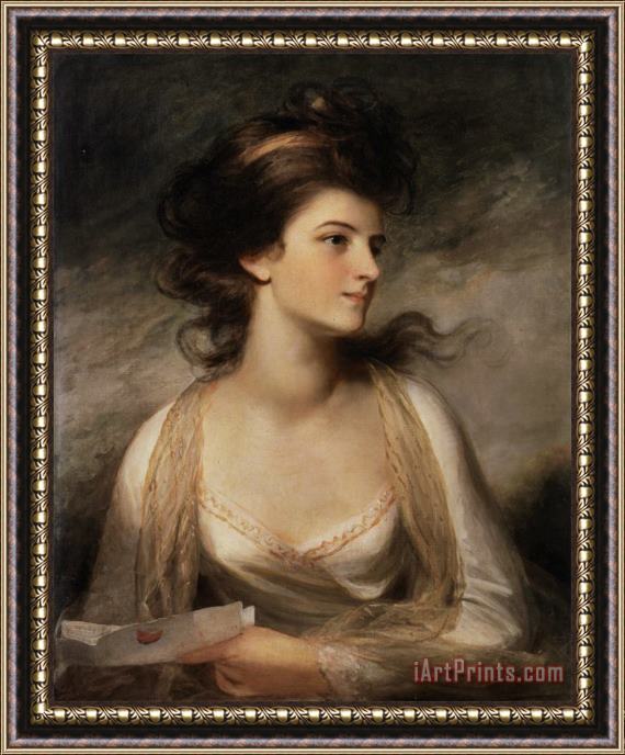 John Hoppner Portrait of a Lady Framed Painting