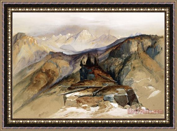 John James Audubon Distant Peaks 1873 Framed Print