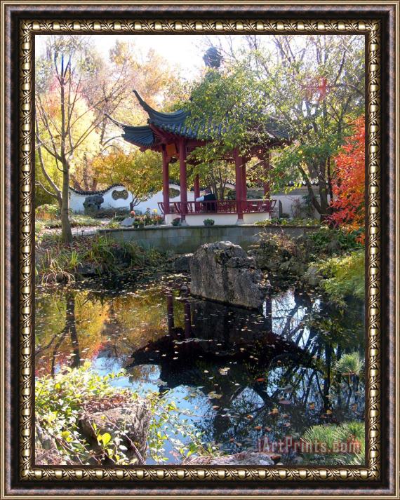 John Lautermilch Chinese Garden Framed Painting