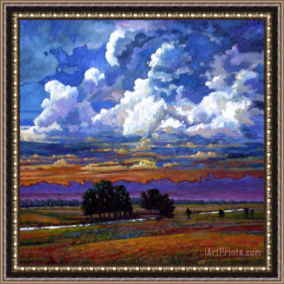 John Lautermilch Evening Clouds Over the Prairie Framed Print