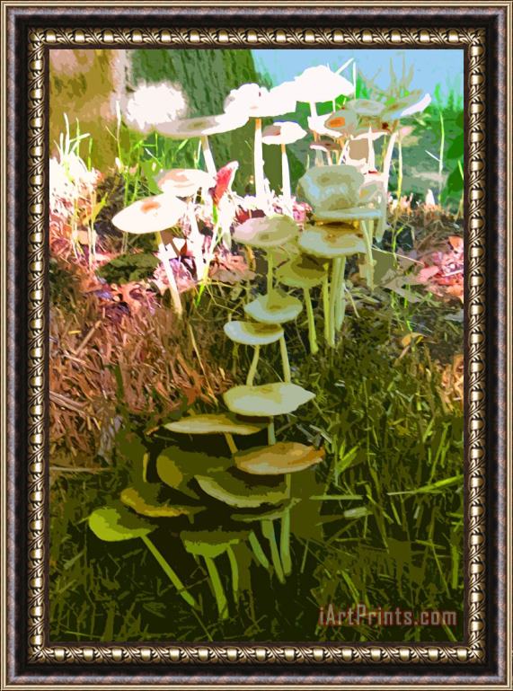 John Lautermilch Mushroom Composition Framed Painting
