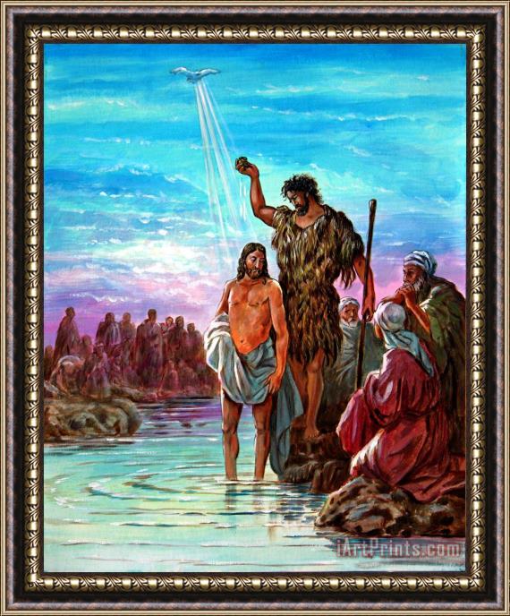 John Lautermilch The Baptism of Jesus Framed Painting