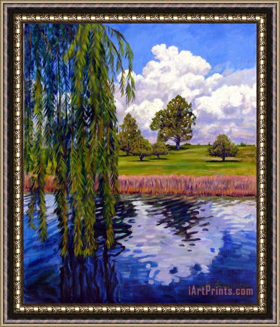 John Lautermilch Weeping Willow - Brush Colorado Framed Painting