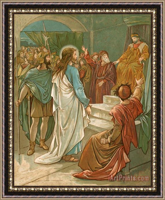 John Lawson Jesus in front of Pilate Framed Painting
