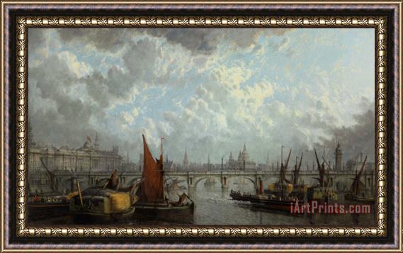 John MacVicar Anderson London Panorama Framed Painting