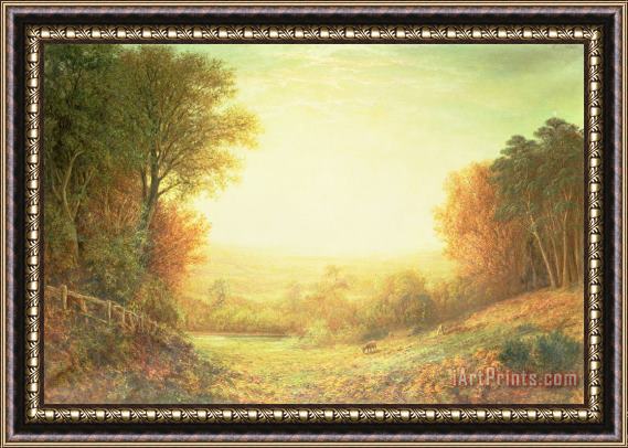 John MacWhirter When the Sun in Splendor Fades Framed Print