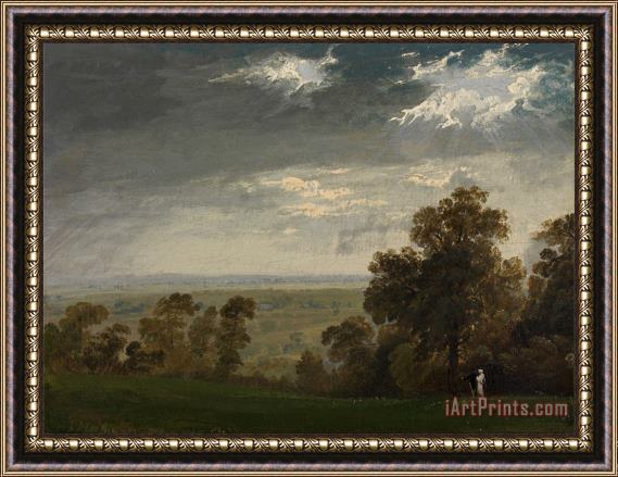 John Martin Landscape, Possibly The Isle of Wight Or Richmond Hill Framed Print