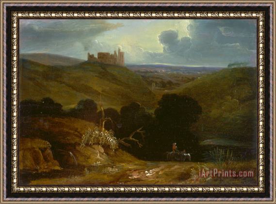 John Martin Landscape with a Castle Framed Print