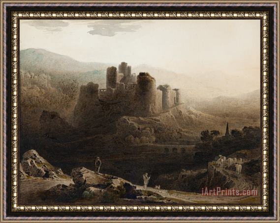 John Martin Moonlight Chepstow Castle Framed Print