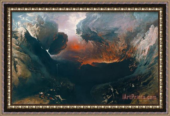 John Martin The Great Day of His Wrath Framed Painting