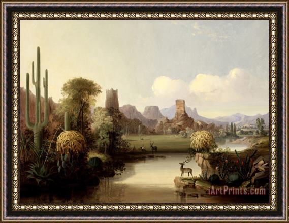 John Mix Stanley Chain of Spires Along The Gila River Framed Painting
