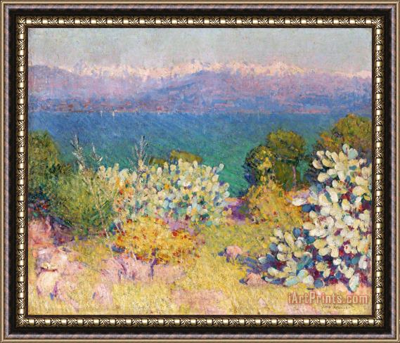John Peter Russell In The Morning, Alpes Maritimes From Antibes Framed Print