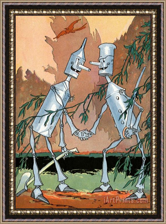 John R. Neill Land of Oz: The Tin Woodman And His Twin. Framed Print
