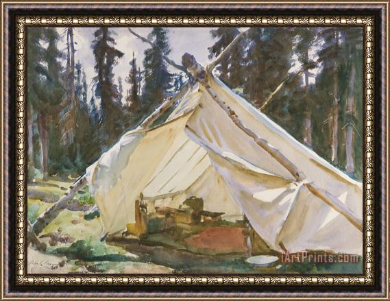 John Singer Sargent A Tent in The Rockies Framed Print