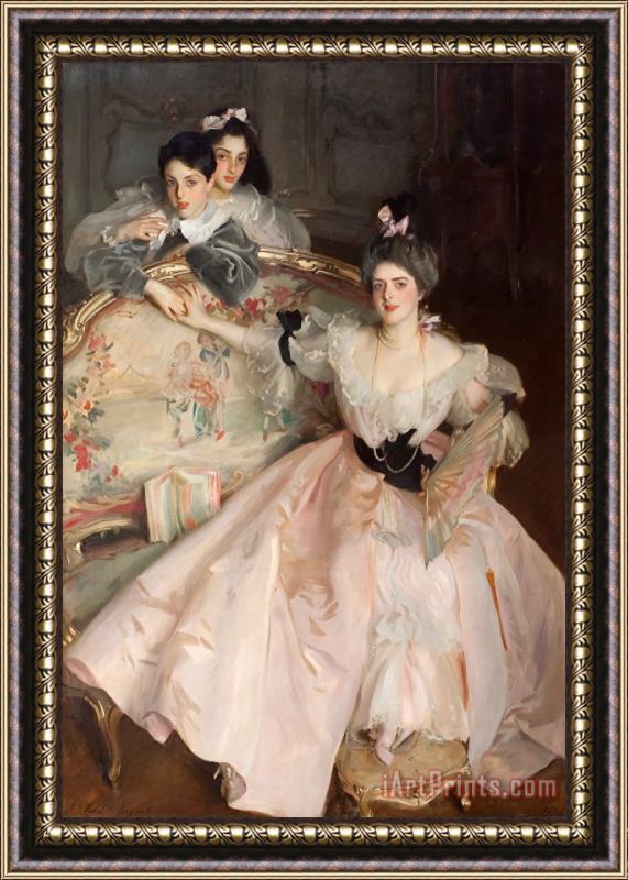 John Singer Sargent Mrs Carl Meyer And Her Children Framed Painting