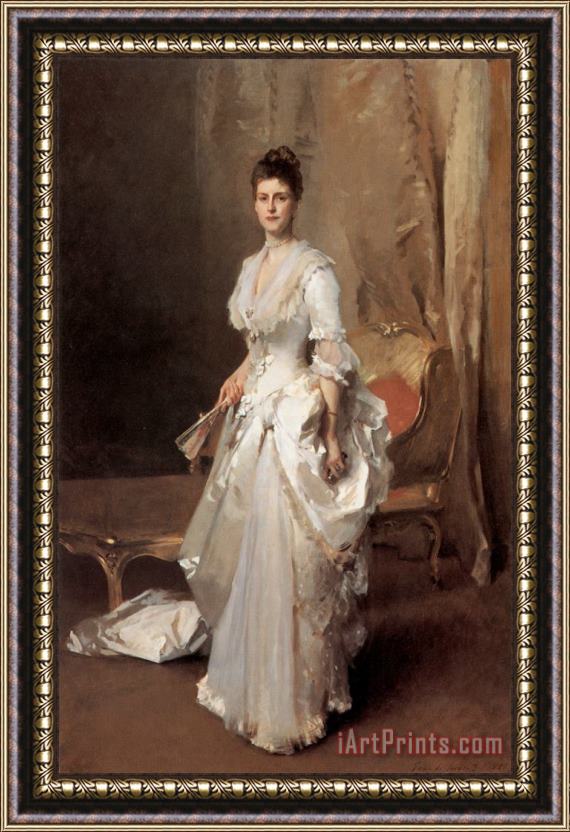 John Singer Sargent Mrs. Henry White Framed Painting