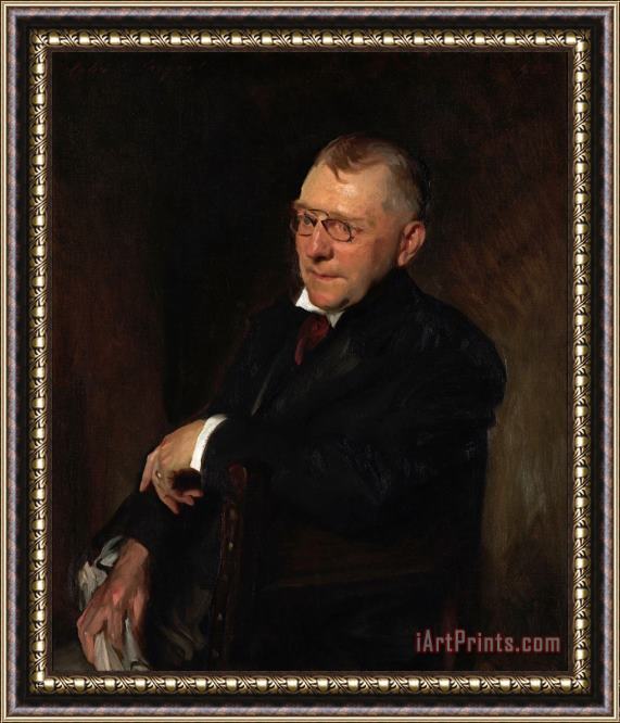 John Singer Sargent Portrait of James Whitcomb Riley Framed Painting