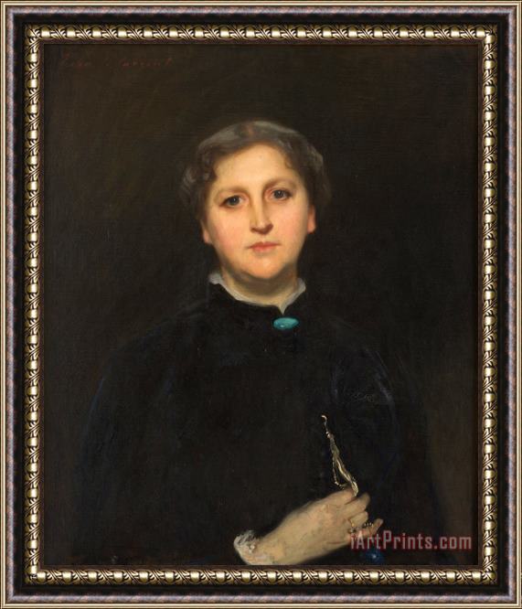 John Singer Sargent Portrait of Mrs. Raphael Pumpelly Framed Painting