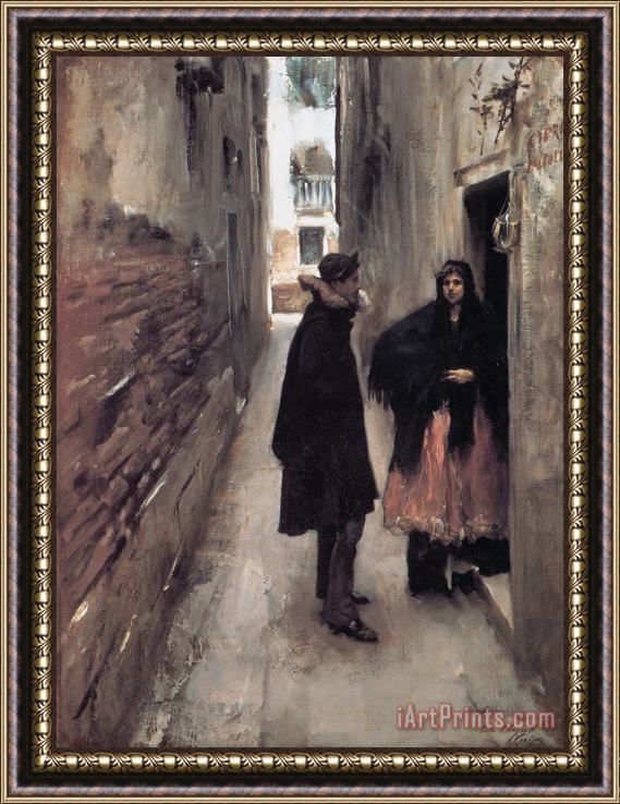 John Singer Sargent Street in Venice Framed Print