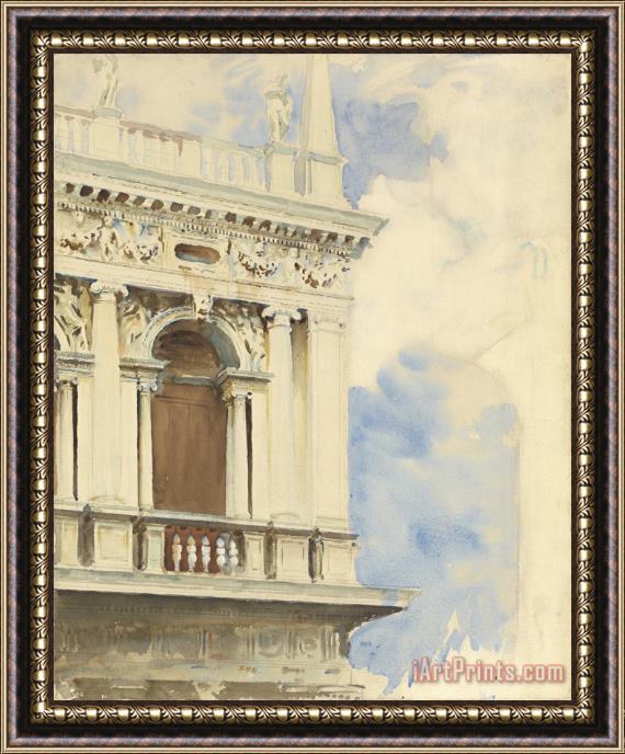 John Singer Sargent The Library in Venice Framed Print