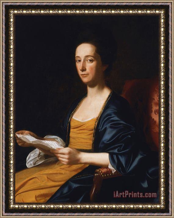 John Singleton Copley Portrait of a Lady Framed Print