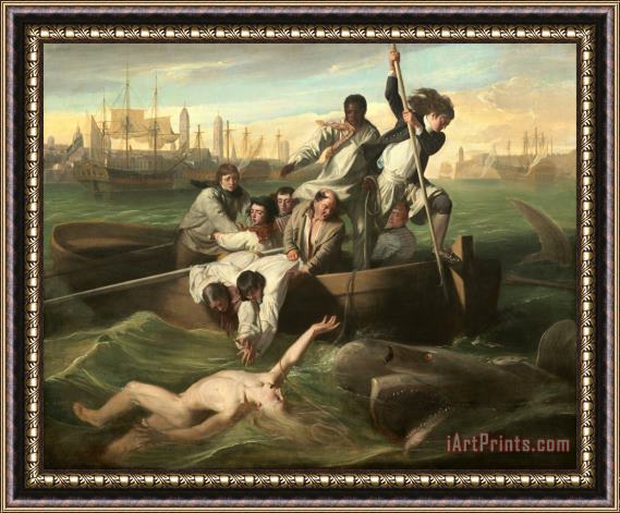 John Singleton Copley Watson And The Shark Framed Painting