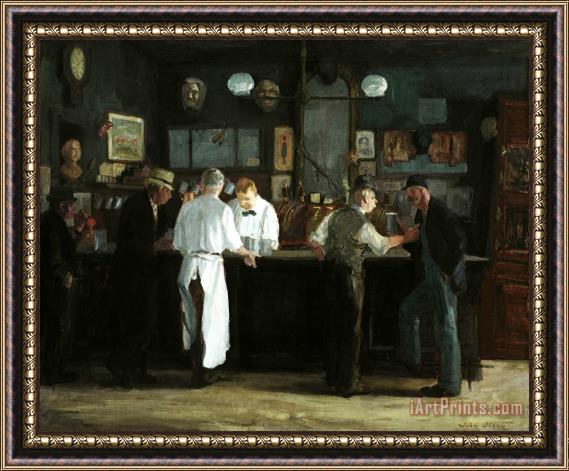 John Sloan Mcsorley's Bar Framed Painting