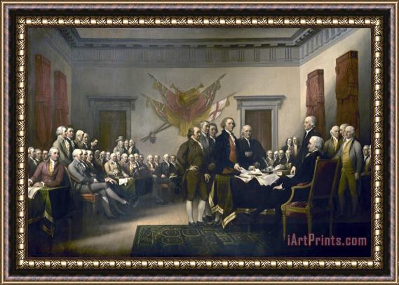 John Trumbull Declaration of Independence Framed Painting