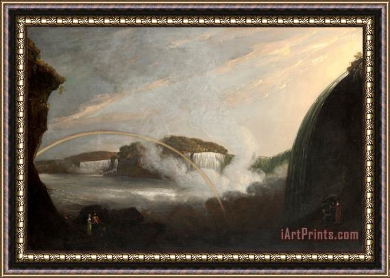 John Trumbull Niagara Falls From Below The Great Cascade on The British Side, 1808 Framed Painting