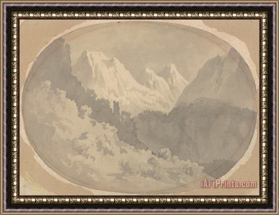 John Warwick Smith Alpine Scene Framed Print