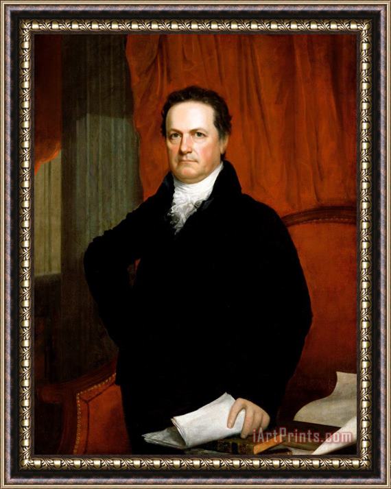 John Wesley Jarvis Portrait of Dewitt Clinton (ca. 1816) Framed Print
