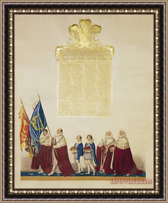 John Whittaker Ceremonial of The Coronation of King George IV Framed Painting