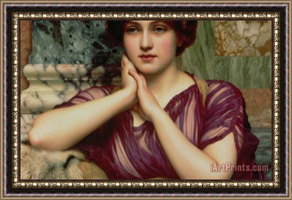 John William Godward A Classical Beauty Framed Painting