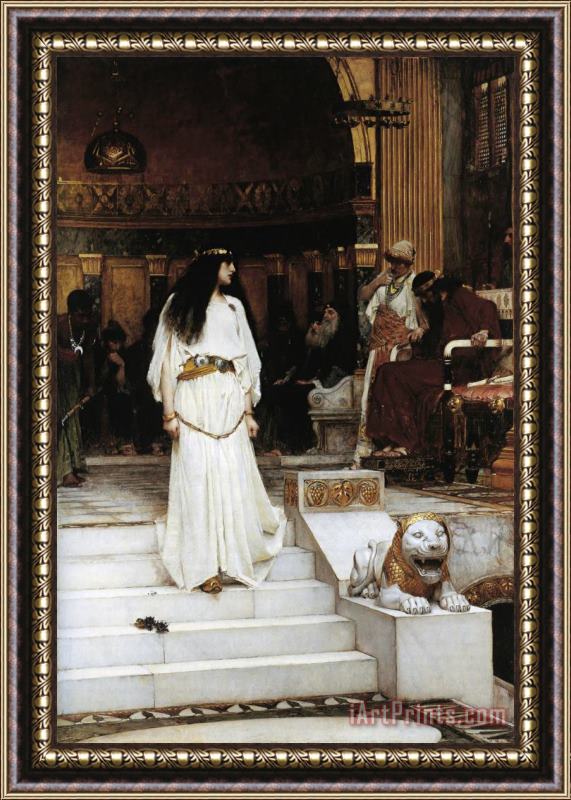 John William Waterhouse Mariamne Leaving The Judgement Seat of Herod Framed Painting