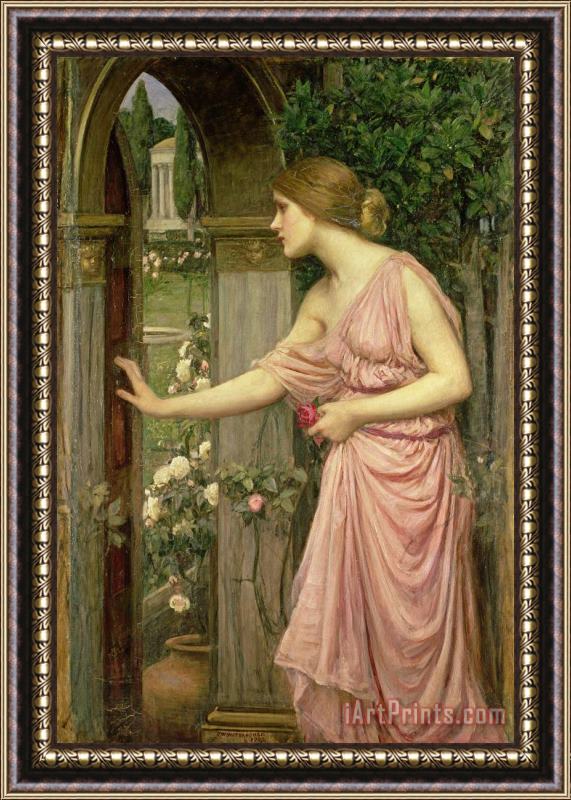 John William Waterhouse Psyche entering Cupid's Garden Framed Painting