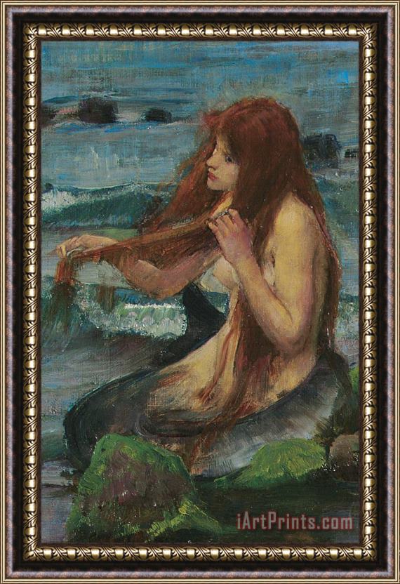 John William Waterhouse The Mermaid Framed Print