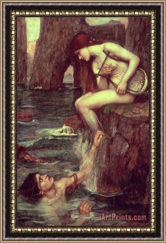 John William Waterhouse The Siren Framed Painting