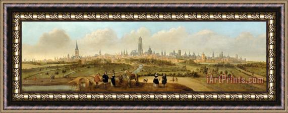 Joost Cornelisz. Droochsloot View on The City of Utrecht Framed Painting