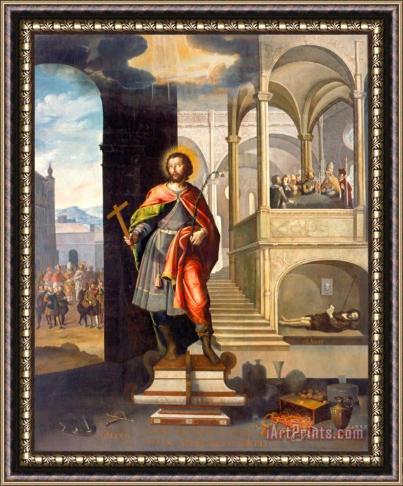 Jose Juarez Saint Alexius Framed Painting