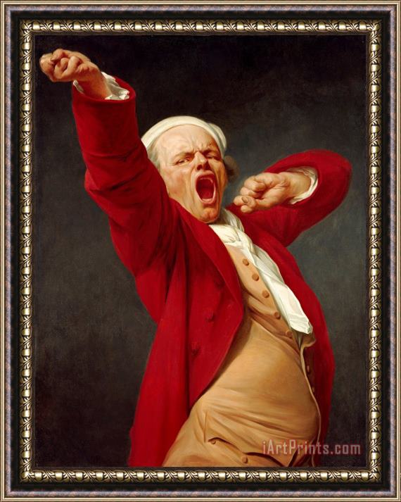 Joseph Ducreux  Self Portrait, Yawning Framed Print