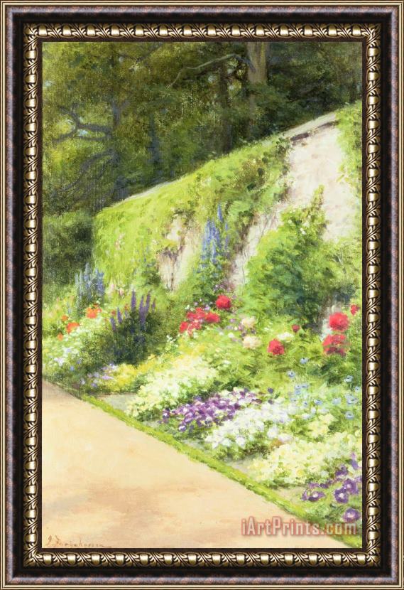 Joseph Farquharson The Artists Garden Framed Print