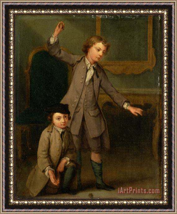 Joseph Francis Nollekens Portrait of Two Boys, Probably Joseph And John Joseph Nollekens Framed Print