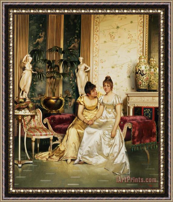 Joseph Frederick Charles Soulacroix A Shared Confidence Framed Painting
