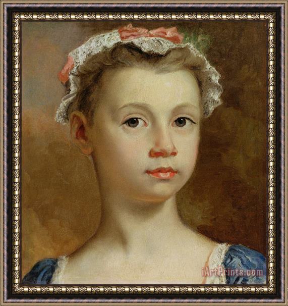 Joseph Highmore Sketch of a Young Girl Framed Painting