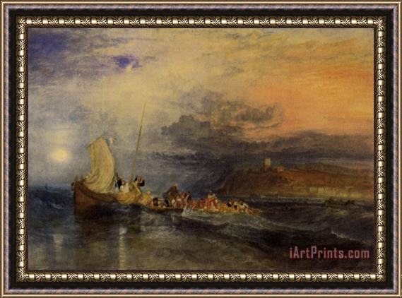 Joseph Mallord William Turner Folkestone From The Sea Framed Print