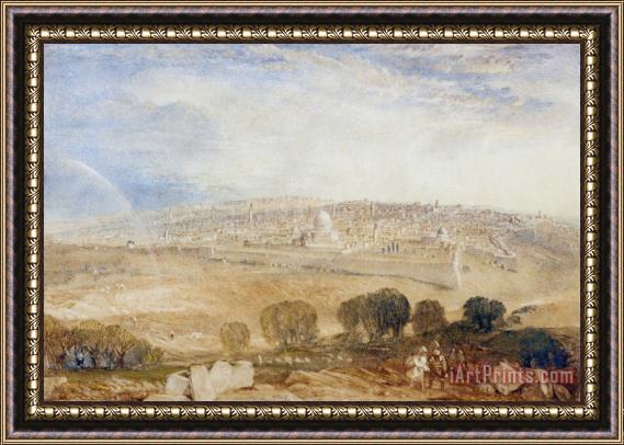 Joseph Mallord William Turner Jerusalem From The Mt. of Olives Framed Print