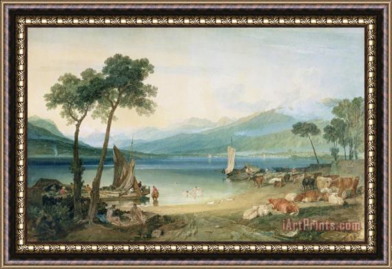 Joseph Mallord William Turner Lake Geneva and Mont Blanc Framed Print
