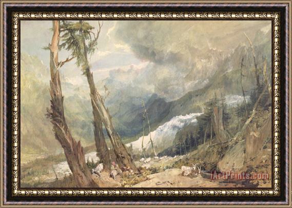 Joseph Mallord William Turner Mere de Glace - In the Valley of Chamouni Framed Print